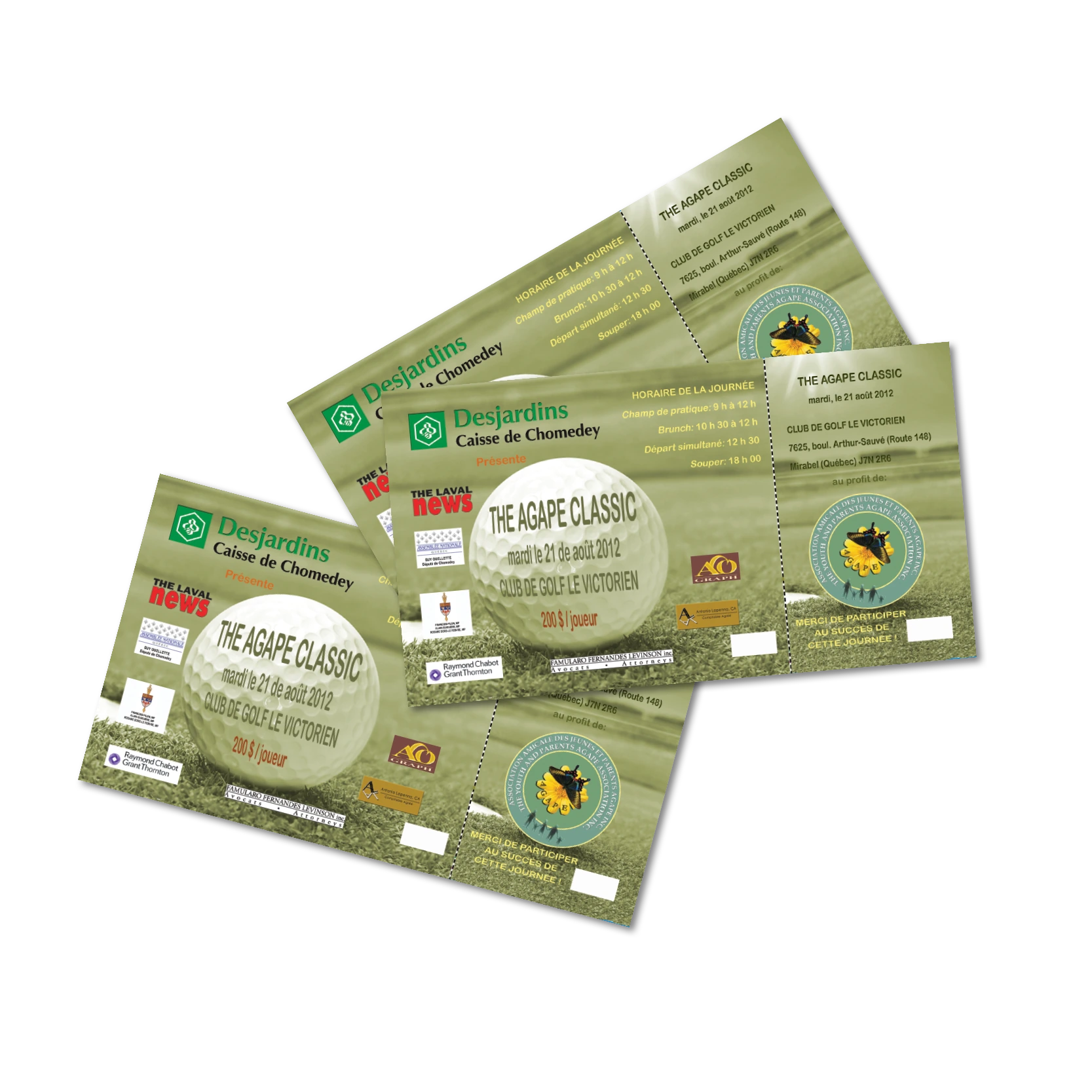 Custom printed ticket example 1
